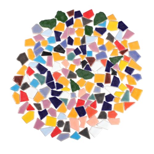 Gatuida Unregelmäßige Keramikfliesen Mosaiksteine DIY Keramikbruch für Heimdekoration Garten Frostsicher Basteln Kunsthandwerk von Gatuida