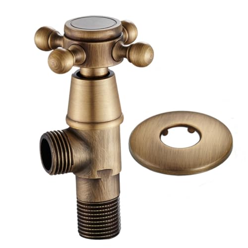 Gatuida Vintage Badezimmer Eckventil aus Massivem Messing Hitzebeständig und Explosionsgeschützt Installieren Geeignet für Waschbecken Toiletten und Gartenschläuche von Gatuida