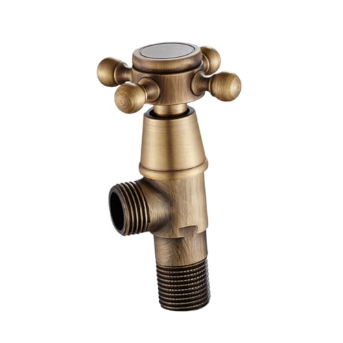 Gatuida Vintage Eckventil aus Massivem Messing Robustes Absperrventil für Waschbecken und Toilette Hitzebeständig Einfache Installation Geeignet für Bad Dusche und Gartenbewässerung von Gatuida