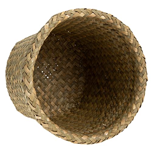 Gatuida Vintage Gewebter Mülleimer Runder Abfalleimer aus Naturmaterial Rustikales Design für Wohnzimmer Schlafzimmer Badezimmer Multifunktionale Aufbewahrungslösung Gatuida Vintage Gewebter Mülleimer Runder Abfalleimer aus Naturmaterial Rustikales Design für Wohnzimmer Schlafzimmer Badezimmer Multifunktionale Aufbewahrungslösung von Gatuida