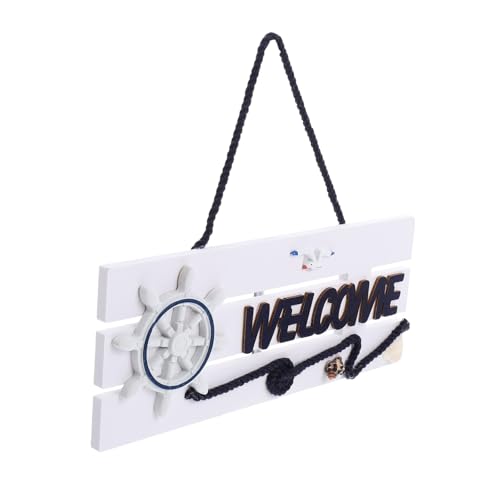 Gatuida Vintage Holz Türschild Welcome Hängendes Schild aus Holz mit Maritimem Stil Dekoratives Willkommensschild zum Aufhängen an Tür oder Wand Geschenkidee für Haus und Garten von Gatuida