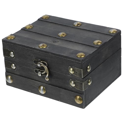 Gatuida Vintage Holzschatulle Schmuckkästchen mit Deckel Stabile Aufbewahrungsbox für Ringe und Ohrringe Kompakte Piratenschatztruhe als Geschenkbox und Vielseitiger Organizer Gatuida Vintage Holzschatulle Schmuckkästchen mit Deckel Stabile Aufbewahrungsbox für Ringe und Ohrringe Kompakte Piratenschatztruhe als Geschenkbox und Vielseitiger Organizer von Gatuida