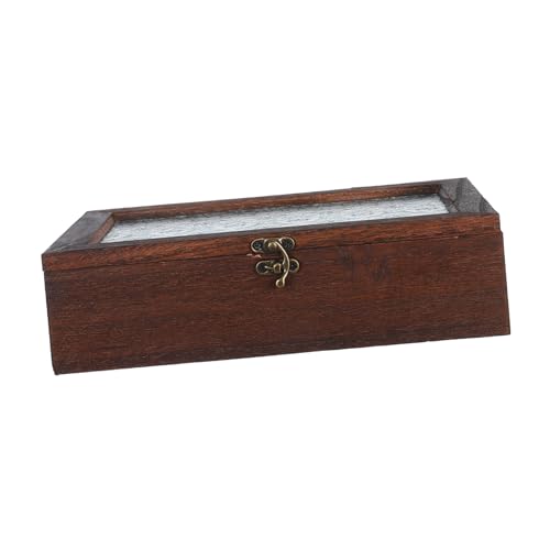 Gatuida Vintage Holzschrank mit Glasblüte Tür Multifunktionaler Schmuck Organizer Tee Kosmetik Aufbewahrungsschrank mit Schublade und Raffia Gras für Büro Zuhause Gatuida Vintage Holzschrank mit Glasblüte Tür Multifunktionaler Schmuck Organizer Tee Kosmetik Aufbewahrungsschrank mit Schublade und Raffia Gras für Büro Zuhause von Gatuida
