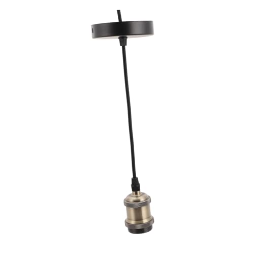 Gatuida Vintage Pendelleuchte Lampenfassung aus Feuerfestem Hitzebeständigem Aluminiumlegierung mit Textilkabel Retro Deckenleuchte Halterung für Wohnzimmer Büro und DIY Beleuchtung von Gatuida
