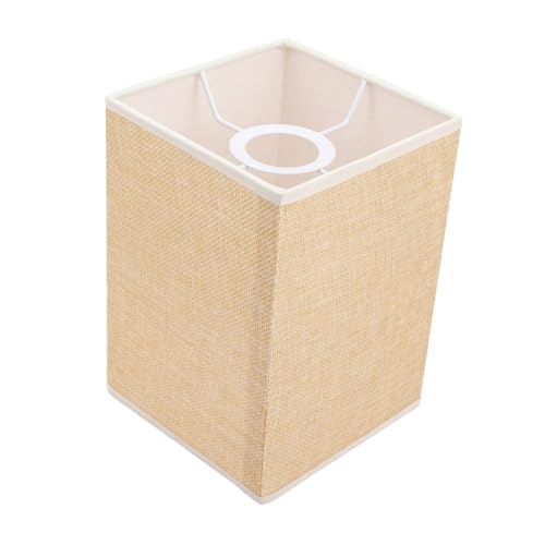 Gatuida Vintage Stoff Lampenschirm Quadratisch aus Robustem und Jute Einfacher Montage Vielseitig für Tischlampen Nachttischlampen und Stehleuchten in Wohnzimmer Schlafzimmer von Gatuida