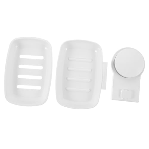 Gatuida Wandmontierter Selbstklebender Seifenhalter mit Abfluss Rutschfestes Rillen Design Platzsparend für Badezimmer Küche Vielseitig Nutzbar Einfache Reinigung von Gatuida