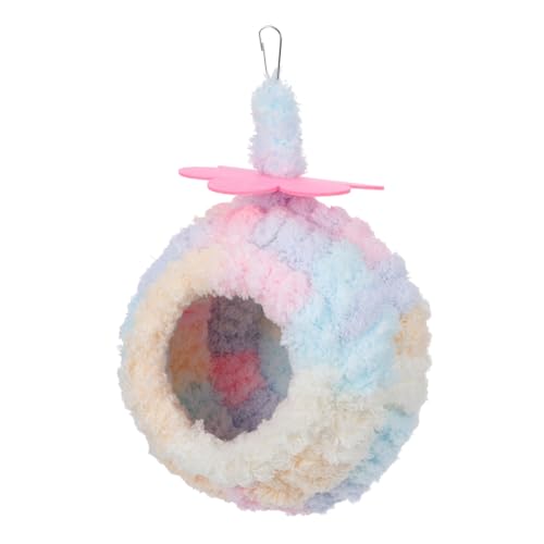 Gatuida Warmer Bunter Plüsch Vogelnest Hängematte für Papageien und Wellensittiche Mittlere Gemütliches Winterbett für Käfig Komfortabler Rückzugsort für Verschiedene Vogelarten Gatuida Warmer Bunter Plüsch Vogelnest Hängematte für Papageien und Wellensittiche Mittlere Gemütliches Winterbett für Käfig Komfortabler Rückzugsort für Verschiedene Vogelarten von Gatuida