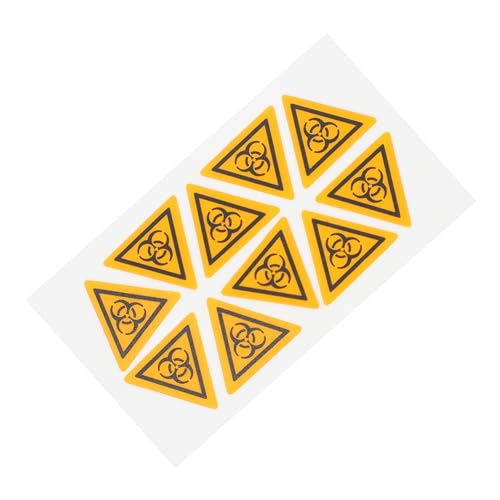 Gatuida 10stücke Labor Biosicherheit Warnschild Aufkleber Warnaufkleber Für Labor Schildaufkleber Warnaufkleber Laborbiosicherheit Decals von Gatuida