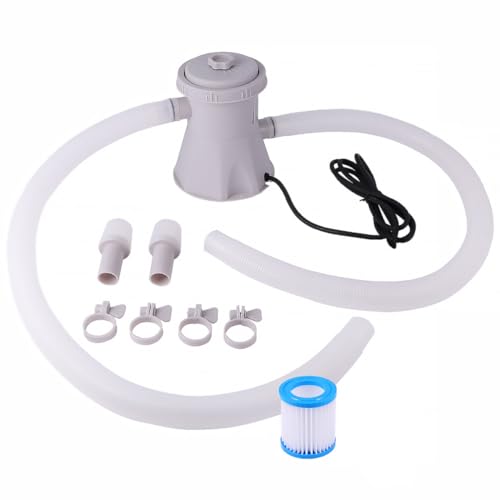 Gatuida Wasserfilterpumpe für Schwimmbecken Elektrische Kunststoff Zirkulationspumpe Energiesparend Einfache Bedienung Geeignet für Familienpools und Planschbecken von Gatuida