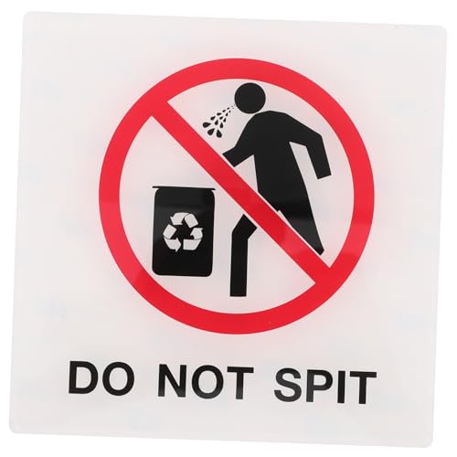 Gatuida Wetterfester No Spitting Aufkleber für Büro und Räume Selbstklebendes Verbotsschild zur Gesundheitsförderung Dezentes Design für Innen und Außenbereiche zur Sauberkeitserhaltung von Gatuida