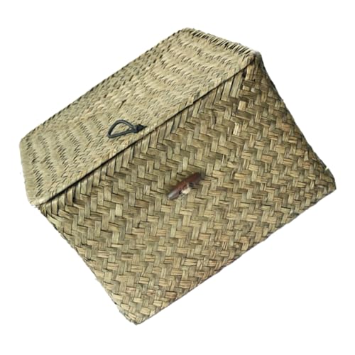 Gatuida Woven Desktop Storage Basket mit Deckel Natürliche Quadratische Aufbewahrungsbox aus Seegras Multifunktional für Zuhause Büro Geschenkverpackung Stilvolles Design Naturfarben Gatuida Woven Desktop Storage Basket mit Deckel Natürliche Quadratische Aufbewahrungsbox aus Seegras Multifunktional für Zuhause Büro Geschenkverpackung Stilvolles Design Naturfarben von Gatuida