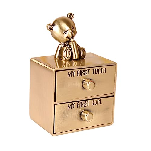 Gatuida Zähne Aufbewahrungsbox Metall Milchzahndose mit Fächer für und Locken Kompakte Erinnerungsbox Robust und Leicht zur Geburt oder Taufe Gatuida Zähne Aufbewahrungsbox Metall Milchzahndose mit Fächer für und Locken Kompakte Erinnerungsbox Robust und Leicht zur Geburt oder Taufe von Gatuida