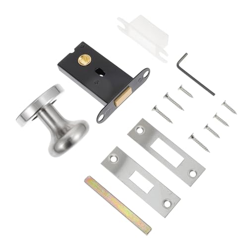 Gatuida Zinklegierung Keyless Drehschloss Türgriff für Schlafzimmer und Bad Geräuschloses Robustes Runddesign Vielseitig Einsetzbar für Wohnräume und Büros Eleganter Polierter Türbeschlag von Gatuida