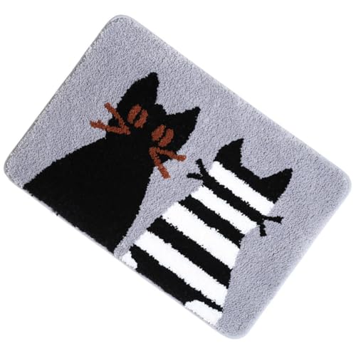 Gatuida rutschfeste Cartoon Katzen Badematte Mikrofaser Badvorleger Saugfähig Komfortabel Schnell Trocknend für Badezimmer Badewanne Dusche Teppich Fußmatte Gatuida rutschfeste Cartoon Katzen Badematte Mikrofaser Badvorleger Saugfähig Komfortabel Schnell Trocknend für Badezimmer Badewanne Dusche Teppich Fußmatte von Gatuida