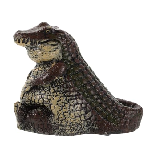 Gatuida wasserdichte Alligator Schlüsselbox aus Robustem Resin Mini-skulptur für Außenbereich Versteckte Diebstahlsicherung Dekorative Gartenfigur zur Sicheren Schlüsselaufbewahrung von Gatuida