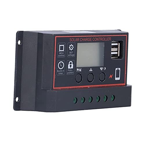 Ladekontrollregler, Smart Charge Controller Kurzschluss-/Überlastschutz 12V/24V Modusschalter für Zuhause für Industrie für Stromversorgungssystem(20A) von Gatuxe