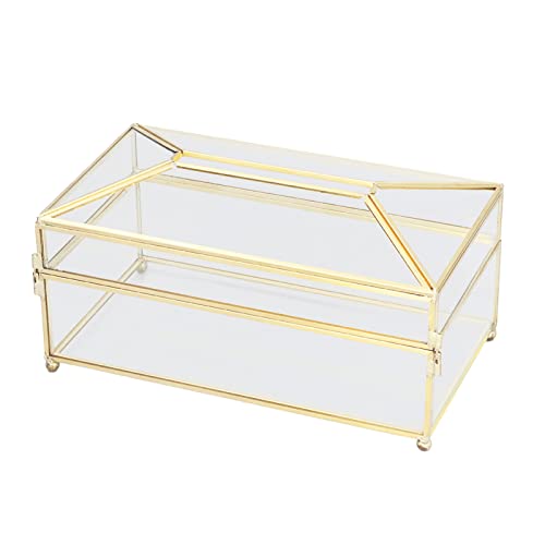 Papiertaschentuchbox, Elegante einfache Moderne dekorative Glasservietten-Aufbewahrungsbox für die Hochzeit zu Hause von Gatuxe