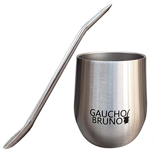 Gaucho Bruno Klicken Sie hier, um die erweiterte Ansicht zu öffnen Yerba Mate Starter Kit mit Thermobecher aus Edelstahl und Bombilla | Leicht zu reinigen | Gute Qualität von Gaucho Bruno