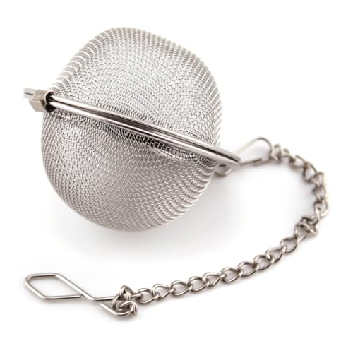 Gaucho Cebar Teesieb für losen Tee ● Teesieb aus Edelstahl 304 ● Wiederverwendbares Teesieb ● Sieb für die meisten Tassen ● Tee- und Kräutersieb, Silver von Gaucho Cebar