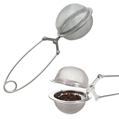 Gaucho Cebar Teesieb für losen Tee ● Teesieb aus Edelstahl 304 ● Wiederverwendbares Teesieb ● Sieb für die meisten Tassen ● Tee- und Kräutersieb, Silver von Gaucho Cebar