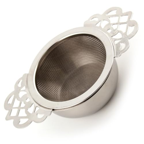 Gaucho Cebar Teesieb für losen Tee ● Teesieb aus Edelstahl 304 ● Wiederverwendbares Teesieb ● Sieb für die meisten Tassen ● Tee- und Kräutersieb, Silver von Gaucho Cebar