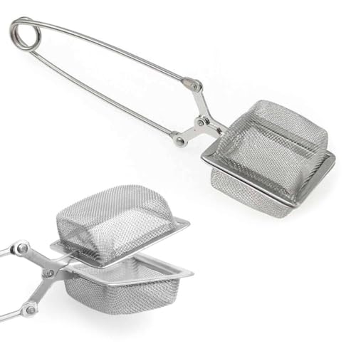 Gaucho Cebar Teesieb für losen Tee ● Teesieb aus Edelstahl 304 ● Wiederverwendbares Teesieb ● Sieb für die meisten Tassen ● Tee- und Kräutersieb, Silver von Gaucho Cebar
