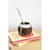 Calebasse Mate Kürbis + Personalisiertes Strohhalm-Bundle von Gaucholife