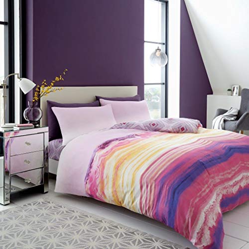 Gaveno Cavailia Bettbezug-Set mit Kissenbezügen, wendbar, Polycotton, Mineral Ombre Pink, Doppelbettgröße, Polycotton von GC GAVENO CAVAILIA