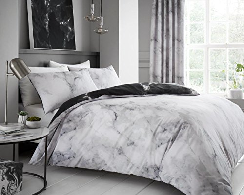 Gaveno Cavailia Luxuriöse Marmor Set mit Bettbezug und Kissen, Baumwolle, weiß, Double Gaveno Cavailia Luxuriöse Marmor Set mit Bettbezug und Kissen, Baumwolle, weiß, Double von GC GAVENO CAVAILIA