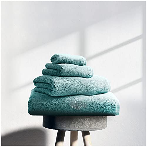 GC GAVENO CAVAILIA Super Soft Towels Badetuch, 450 g/m², ägyptische Baumwolle, Handtuch-Set, 3-teiliges Set für Badezimmer, Aqua von GC GAVENO CAVAILIA