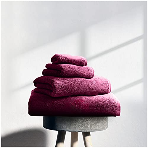 GC GAVENO CAVAILIA Super Soft Towels Badelaken, 450 g/m², ägyptische Baumwolle, Handtuch-Set, 3-teiliges Set, Handtuch für Badezimmer, Fuchsia von GC GAVENO CAVAILIA