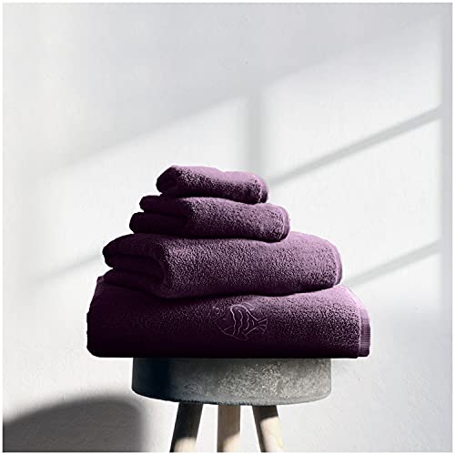 GC GAVENO CAVAILIA Super Soft Towels Badetuch, 450 g/m², ägyptische Baumwolle, Handtücher, Set mit 3 Handtüchern für Badezimmer, Lila von GC GAVENO CAVAILIA