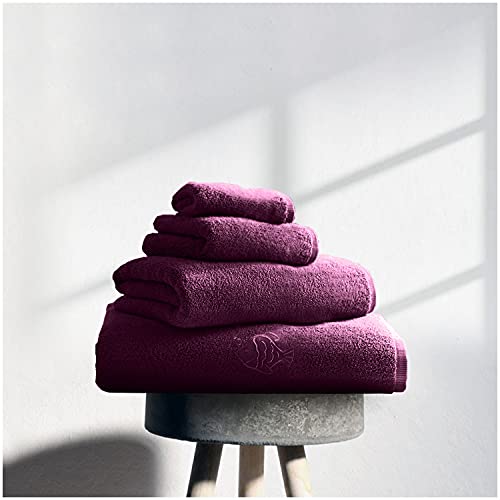 GC GAVENO CAVAILIA Super Soft Towels Badelaken, 450 g/m², ägyptische Baumwolle, Handtuch-Set, 3-teiliges Set, Handtuch für Badezimmer, Himbeere von GC GAVENO CAVAILIA