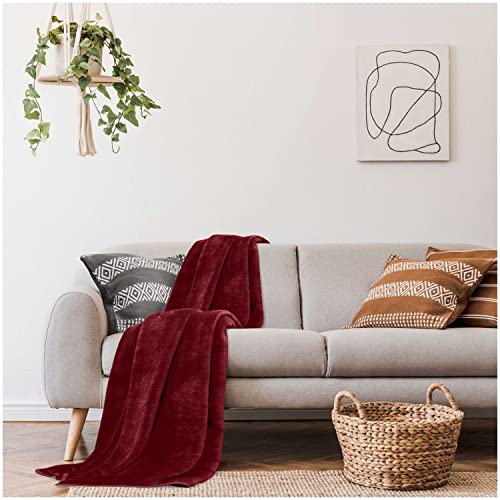 Gaveno Cavailia Überwurf, Kunstfell, für Sofa/Bett, Nerz, rot, Double (150x200 cm) von Gaveno Cavailia