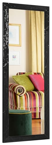 GaviaStore - Elise Schwarz 140 x 50 cm – Moderner Wandspiegel (12 Größen und Farben) Großer Wandspiegel Art Deco Wohnzimmer Wand Schlafzimmer Badezimmer Küche Eingang Haus von GaviaStore