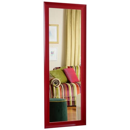 GaviaStore - Emma englisch Rot 140x50 cm - Moderner Wandspiegel (12 Größen und Farben) Ganzkörperspiegel groß Gross Wohnzimmer modern Wand Schlafzimmer Bad Eingang Spiegel von GaviaStore