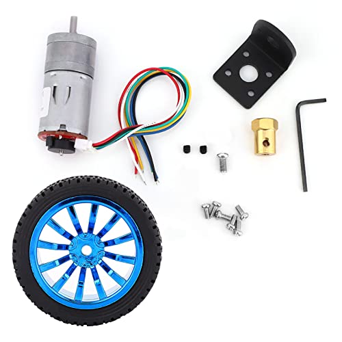 DIY -Encoder -Zahnradmotor Smart Car Roboter DC24V mit Befestigungshalterung 65 -mm -Radkit Langes Dienst Life Metal Getriebe (Speed ​​100) von Gavigain
