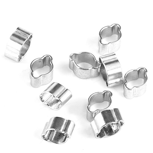 Gavigain 10 Stück verzinktem Eisen Ga anisiert zwei Ohr Schlauchschelle 5-23mm für Fule Benzin Rohr Rohr (15-18MM) von Gavigain