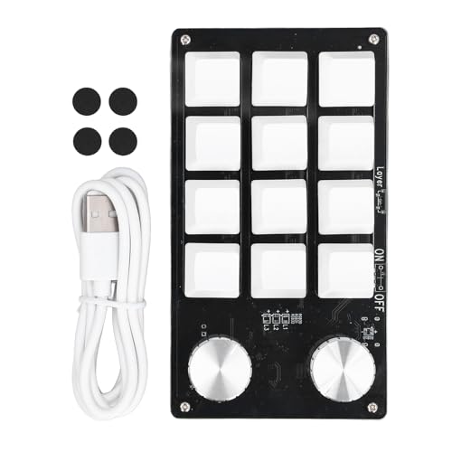 Gavigain 12 Key Knob -Tastatur Red Switch Mechanischer Tastatur DC 5V 1A Programmierbares USB für Bürospielmusik von Gavigain
