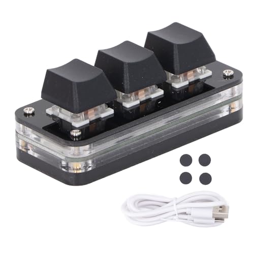 Gavigain 3 Key Mini -Tastatur Industrial USB Customized Blue Switch Programmierbares Spieltastatur mit RGB -Licht von Gavigain