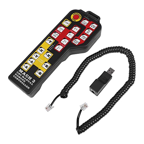 Gavigain CNC-Gravurmaschinen-Controller Manual USB-Anschluss 4-Achsensteuerung Wasser- 21 Funktionstasten Einfacher Betrieb [Professioneller CNC-Controller] [Arbeiten für Bearbeitu von Gavigain