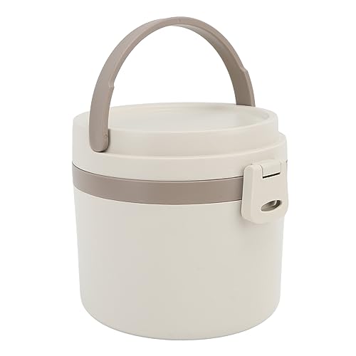 Gavigain Lunch Box, Edelstahl 304, Beige, 1200ml, Mehrere Fächer, Tragbar für Büro und Schule von Gavigain