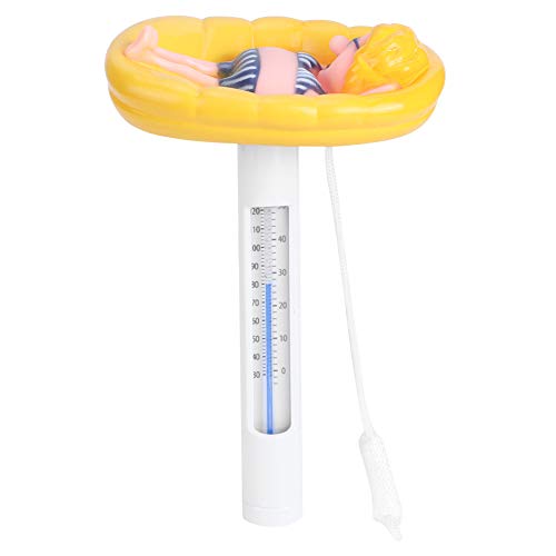 Gavigain Schwimmendes Poolthermometer, Wasserthermometer, Pooltemperatur-Thermometer für kaltes Eintauchen, große Anzeige, mit Schnur für Außen- und Innenschwimmbäder und Spas von Gavigain
