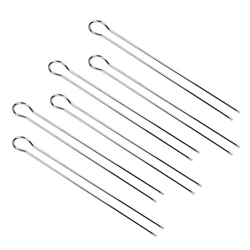 Kabob Spieße, 6Pcs Metall Kebab Spieße, Metall BBQ Grill Gabel Sticks Spieß BBQ Grill Set Outdoor Picknick Camping Barbecue für Grillen Fleisch Garnelen Huhn Gemüse von Gavigain