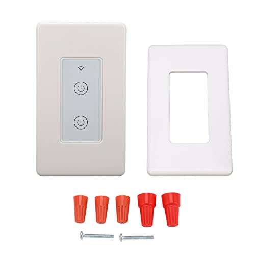 Smart Wireless Glass Panel Touch 2 Gang Light Switch AC100-240V für Home Office von Gavigain
