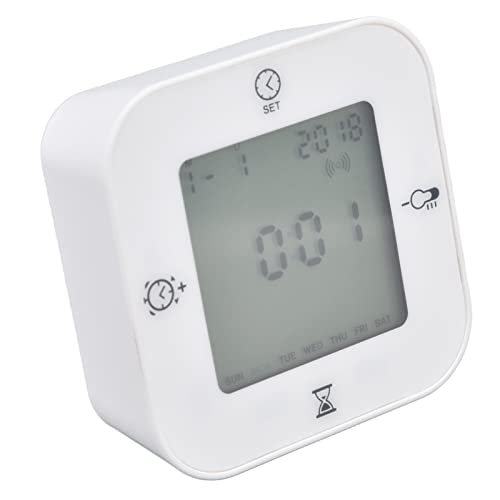 Thermometer Hygrometer Innen, Digitales Hygrometer Multifunktions-Schwerkraft-Thermo-Hygrometer Wecker Haushalt Innen Sound Control Leuchtthermometer von Gavigain