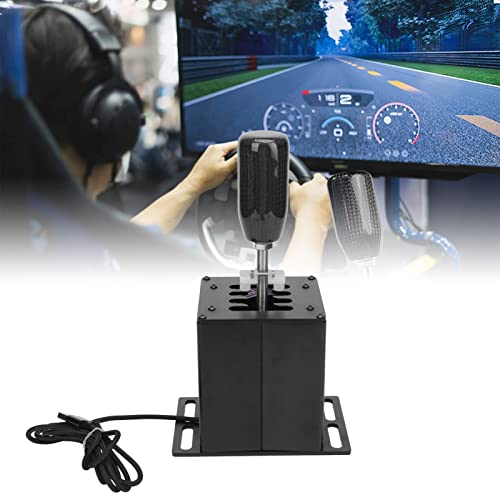 USB Simulator Shifter,USB Simulator Shifter Kompatibel mit T300RS/G29 G27 G25 G920 SIM Racing Shifter für PC Rennspiele, mit Hall-Effekt Sensor, mit Carbon Fiber Griff von Gavigain