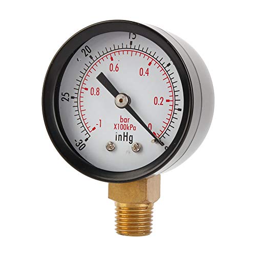 Vakuummeter, Edelstahlmanometer mit Doppelanzeige - 1/4 NPT untere Montage MF, Multifunktions-Manometer, Wasser-Öl-Gas-Manometer Vakuummeter, Edelstahlmanometer mit Doppelanzeige - 1/4 NPT untere Montage MF, Multifunktions-Manometer, Wasser-Öl-Gas-Manometer von Gavigain