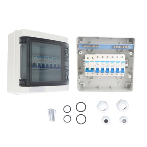 Wasserdichte Verteilerdose 6 MCB(2xB6A+2xB16A+2xB32A) + Hauptleistungsschalter 100A 6-fach EU-Stil 230V für den Außenbereich von Gavigain