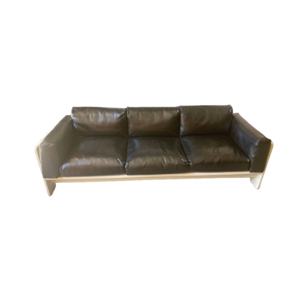3-Sitzer Ledersofa Bastiano (60er/70er Jahre), Gavina von Gavina